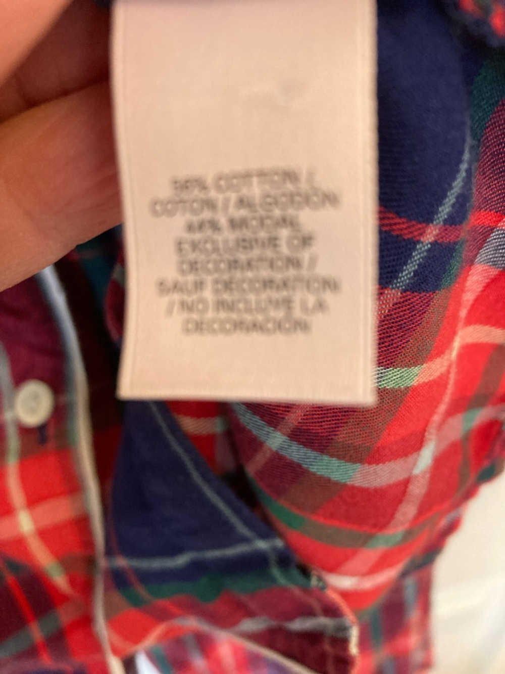 Victoria's Secret Red Navy Plaid Lightweight Cotton Pajama Set - Picture 5 of 11